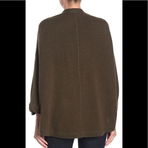 🔥Premise 100% cashmere top stitch open front cashmere cape size M, NWT - Picture 3 of 7